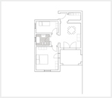 Three-roomed flat Fiordaliso: plan